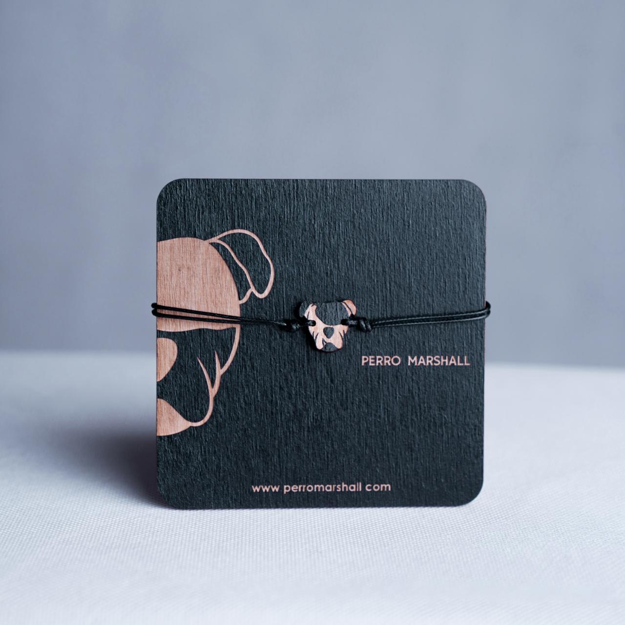 Bransoletka drewniana z podkładką Perro Marshall